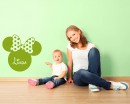 Mini Mouse Customized Name Vinyl Wall Decals Baby Nursery Name Sticker